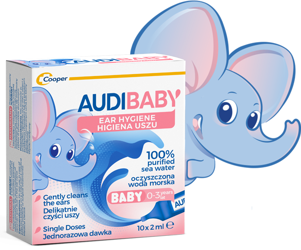 Audibaby is the best solution to clean baby's ears with no risk at all.