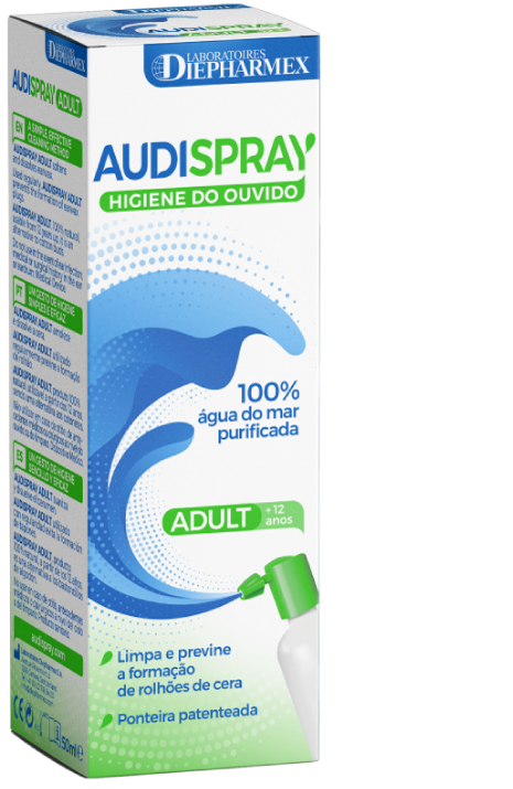 Spray de composição 100% natural para uma limpeza auditiva fácil e eficaz para maiores de 12 anos. Utilizar para prevenir a formação de rolhões de cera.