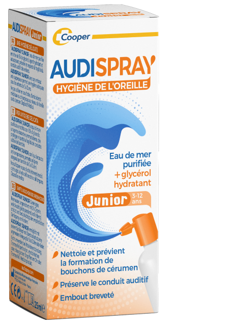 Audispray junior, LA solution pour nettoyer les oreilles des enfants sans risque.